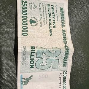25 Billion Zimbabwe Dollar